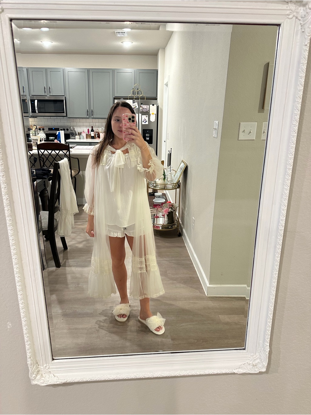 Vintage Radcliffe Sheer Ivory Lace Robe/Duster